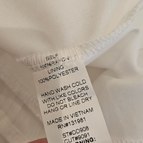 Naif Dress Women Medium White Button Up Prairie Half Flutter Sleeve Ruffle New - Picture 7 of 8